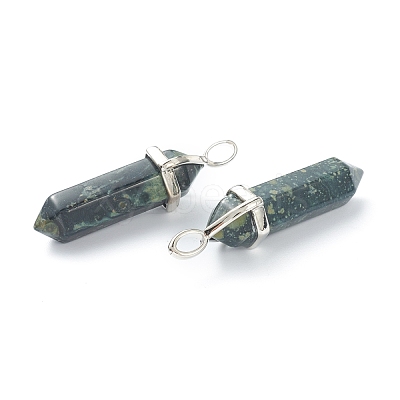 Natural Kambaba Jasper Pointed Pendants G-M378-01P-A23-1