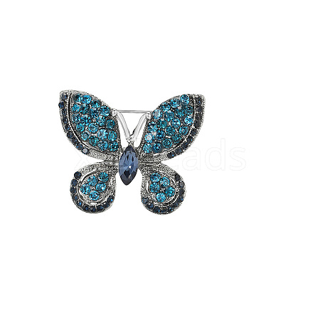 Delicate Rhinestone Butterfly Brooch PW-WGEF749-01-1