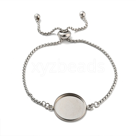 Non-Tarnish 304 Stainless Steel Round Cabochon Setting Bracelets LS-DIY-Z026-01C-1