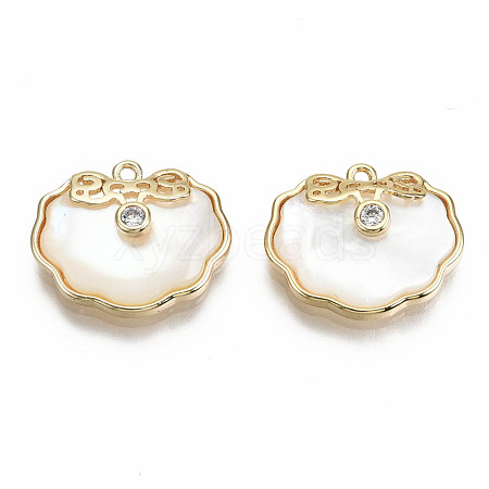 Natural Freshwater Shell Charms KK-S356-204G-NF-1