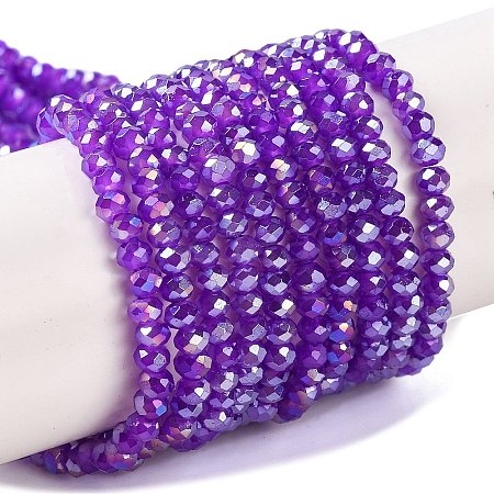 Baking Electroplate Glass Beads Strands LS-DGLA-A039-J4mm-B05-1