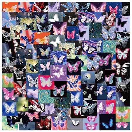 Butterfly PVC Self-adhesive Sticker STIC-PW0017-15-1