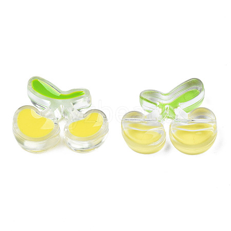 Transparent Acrylic Enamel Beads LS-TACR-N012-006G-1