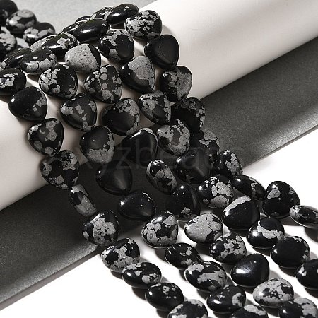 Natural Snowflake Obsidian Beads Strands G-R190-10mm-51-1