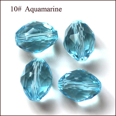 Imitation Austrian Crystal Beads SWAR-F071-9x6mm-10-1