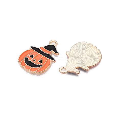 Halloween Theme Alloy Enamel Pendants ENAM-T020-07A-1