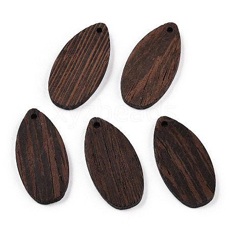 Natural Wenge Wood Pendants WOOD-T023-86-1