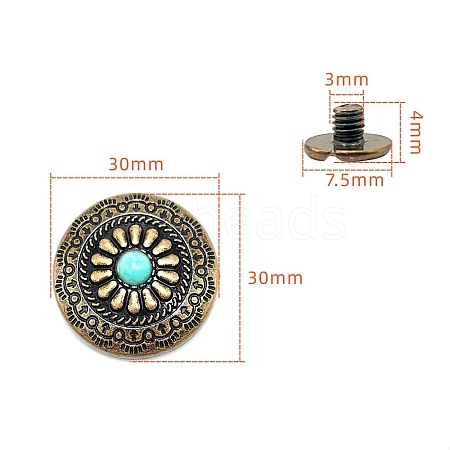 Alloy Decorative Buttons PW-WG1200D-07-1