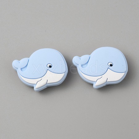 Dolphin Food Grade Eco-Friendly Silicone Beads SIL-WH0018-002B-1