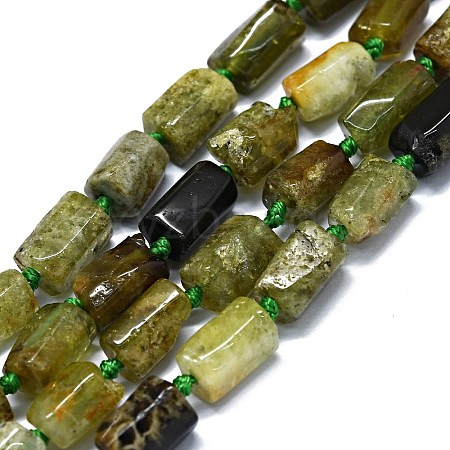 Natural Green Garnet Beads Strands G-O170-139-1