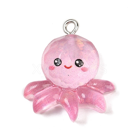 Ocean Theme Transparent Resin Pendants RESI-I351-03P-06-1
