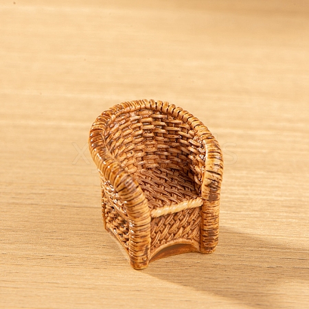 Resin Bamboo Rattan Chair Miniature Ornaments PW-WG81F97-01-1