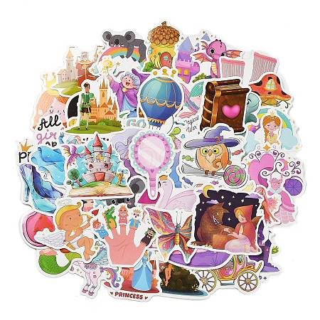 50 Pieces Mermaid Princess Paper Stickers STIC-R001-19-1