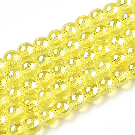 Electroplate Transparent Glass Beads Strands LS-GLAA-T032-T4mm-AB12-1