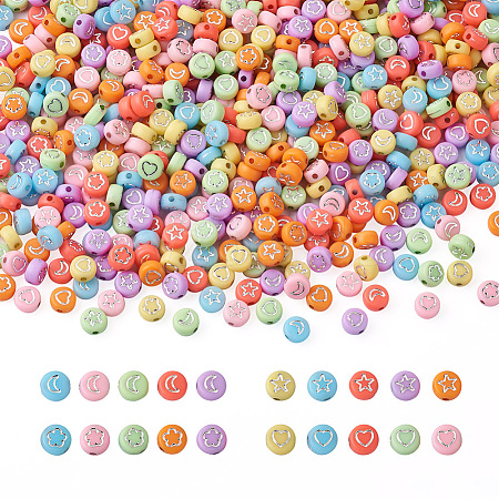 Cheriswelry Opaque Acrylic Beads MACR-CW0001-06-1