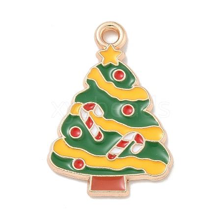 Christmas Alloy Enamel Pendants ENAM-K074-01G-13-1