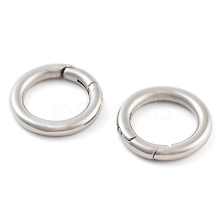 Non-Tarnish 316 Stainless Steel Spring Gate Rings STAS-M296-01P-G-01-1