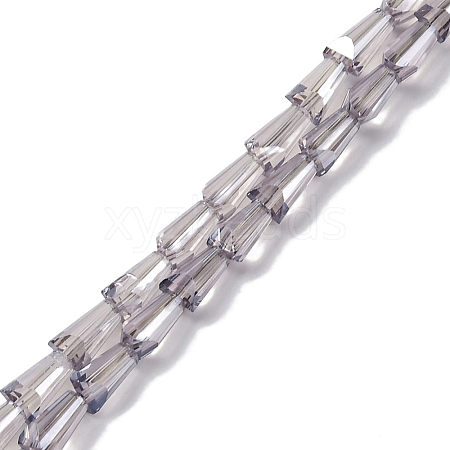 Transparent Electroplate Glass Beads Strands EGLA-H107-02A-PL06-1