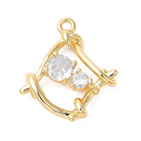 Brass Micro Pave Cubic Zirconia Pendants LS-KK-D091-04G-1