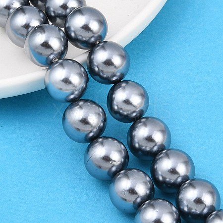 Electroplate Glass Pearl Beads Strands HY-F001-01-1