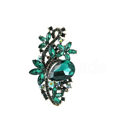 Alloy and Glass Rhinestone Brooch PW-WGC0DFD-04-1