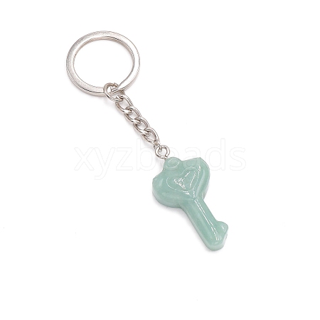 Natural Green Aventurine Keychain PW-WGD467F-02-1