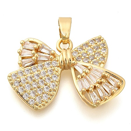 Brass Rhinestone Pendants KK-S049-16G-1