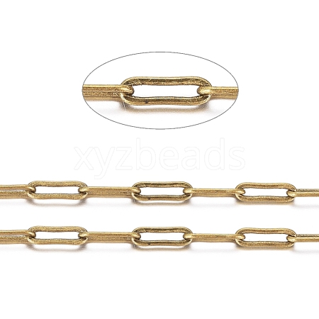 Brass Paperclip Chains X-CHC-S008-001C-AB-1