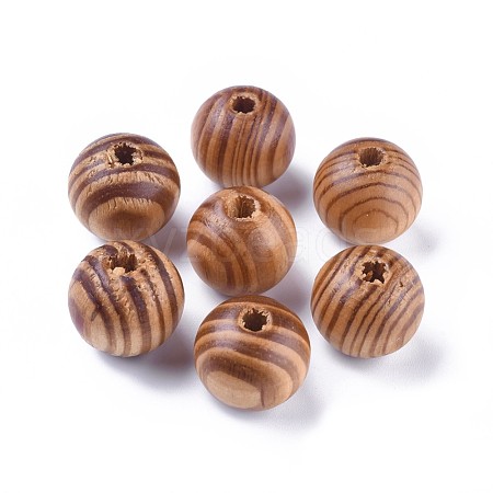 Round Natural Wood Beads WOOD-Q009-18mm-LF-1