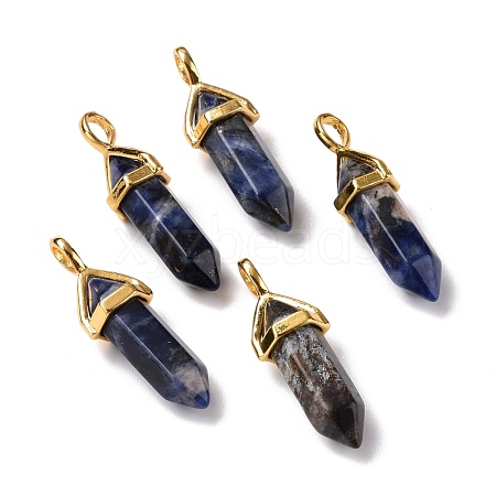 Natural Sodalite Pointed Pendants G-K329-41G-1