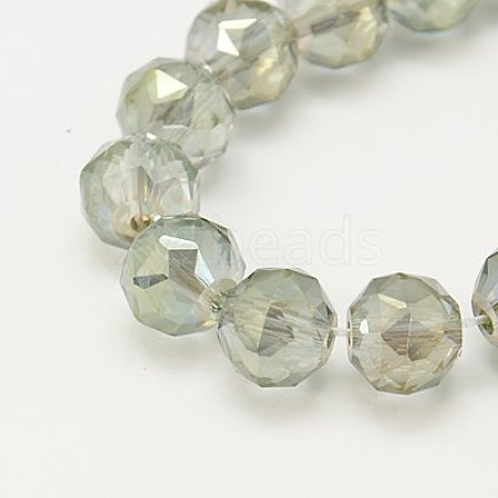 Electroplate Glass Beads Strands EGLA-J015-8mm-WLS10-1