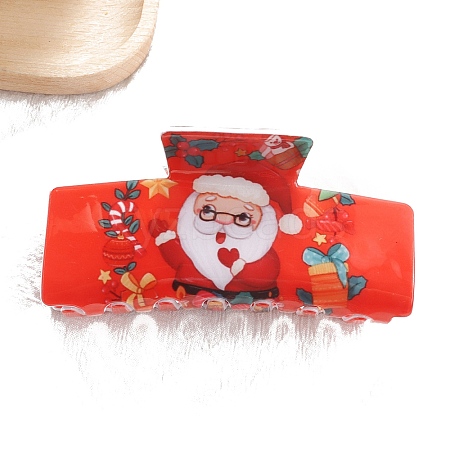 Christmas Theme PVC Claw Hair Clips PW-WGE755E-02-1