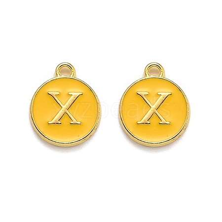 Golden Plated Alloy Enamel Charms LS-ENAM-Q437-13X-1