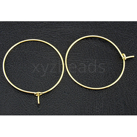 Brass Wine Glass Charm Rings Hoop Earrings X-EC067-1G-1