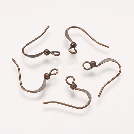 Brass Earring Wire Hooks X-KK-Q369-AB-1