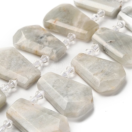 Natural Grey Moonstone Beads Strands G-H078-A07-01-1