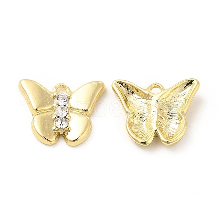 Rack Plating Alloy Rhinestone Charms FIND-G044-22LG-1