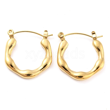 Wave Ring 304 Stainless Steel Hoop Earrings for Women EJEW-C067-11G-1