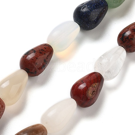 Natural & Synthetic Mixed Gemstone Beads Strands G-B106-A30-02-1