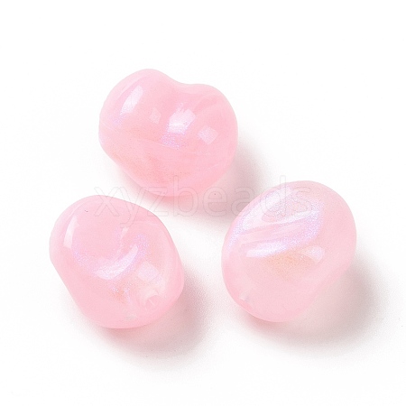 Opaque Acrylic Beads OACR-E015-08E-1