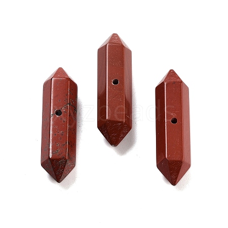 Natural Red Jasper Double Terminal Pointed Beads G-A231-01B-1