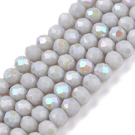 Electroplate Opaque Solid Color Glass Beads Strands EGLA-A044-P3mm-L10-1