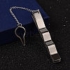 Fashion Rectangle 304 Stainless Steel Tie Clips STAS-H317-52P-2