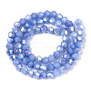 Ombre Effect Dyed Glass Beads Strands GLAA-T025-4mm-09I-2