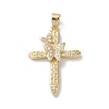 Brass Micro Pave Cubic Zirconia Pendants KK-A212-08E-G-1