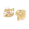 Brass Micro Pave Clear Cubic Zirconia Pendants CU-CBA8C34-06G-03-2