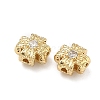 Brass Clear Cubic Zirconia Beads KK-D228-14G-2