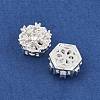 Rack Plating Brass Micro Pave Cubic Zirconia Beads KK-F879-06S-2