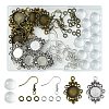 DIY Bland Dome Dangle Earring Making Kit DIY-FS0005-51-1