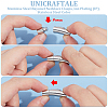 6Pcs Column 304 Stainless Steel Bayonet Necklace Clasps STAS-UN0059-09-5